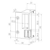 CERRADURA JIS ELEC. 1035 DCHA.