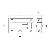 PASADOR LATON ARJONA 040mm.