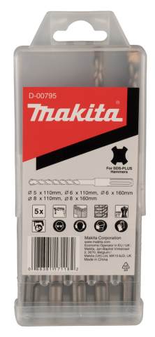 JGO. BROCAS MAKITA SDS-PLUS D-00795  (5 PZAS.)