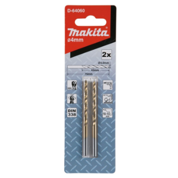 BROCA TITANIO 04 mm. D-64060 MAKITA (pack-2)