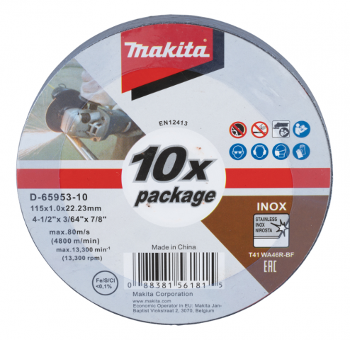 DISCO ABRAS. MAKITA 115x1.0x22.2 