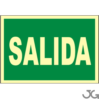 SEÑAL PE 29X21 SALIDA (LUMINISCENTE)