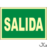 SEÑAL PE 29X21 SALIDA (LUMINISCENTE)