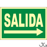 SEÑAL PE 29X21 SALIDA FLECHA DER. JOMAL (LUM.)