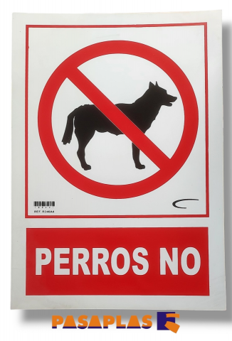 SEÑAL PE 29X21 PERROS NO