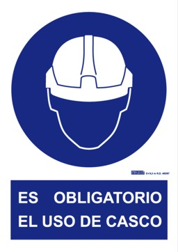 SEÑAL PE 29X21 ES OBLIGATORIO EL USO DE CASCO