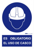 SEÑAL PE 29X21 ES OBLIGATORIO EL USO DE CASCO