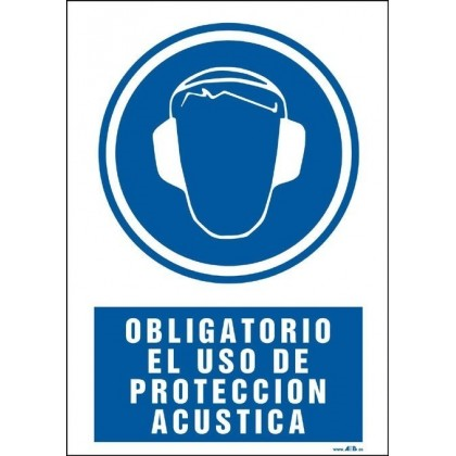 SEÑAL PE 29X21 USO OBLIGATORIO PROTECCION ACUST.