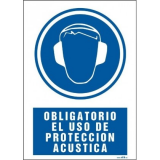 SEÑAL PE 29X21 USO OBLIGATORIO PROTECCION ACUST.