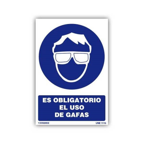 SEÑAL PE 29X21 ES OBLIGATORIO EL USO DE GAFAS