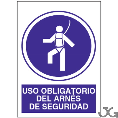 SEÑAL PE 29X21 ES OBLIGATORIO EL USO DE ARNES