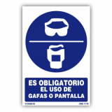 SEÑAL PE 29X21 ES OBLIGAT. USO GAFAS O PANTALLA