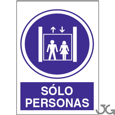 SEÑAL PE 29X21 SOLO PERSONAS