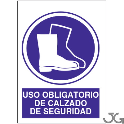SEÑAL PE 29X21 ES OBLIGATORIO USO CALZADO SEGUR.