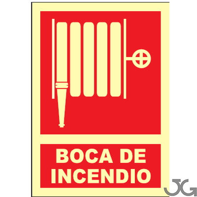 SEÑAL PE 29X21 BOCA DE INCENDIO (LUMINISCENTE)