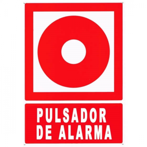 SEÑAL PE 29X21 PULSADOR DE ALARMA