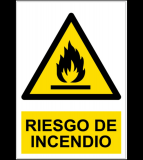 SEÑAL PE 29X21 RIESGO DE INCENDIO