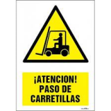 SEÑAL PE 29X21 ATENCION PASO DE CARRETILLAS