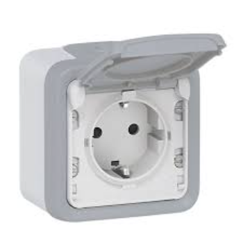 BASE ENCH. LEGRAND PLEXO SUPERF. ESTANCO 1 ELE GRI