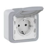 BASE ENCH. LEGRAND PLEXO SUPERF. ESTANCO 1 ELE GRI