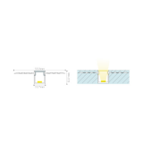 PERFIL TIRA LED ALUMINIO PLADUR C/DIFUSOR (Tira 2m