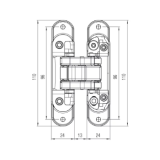 BISAGRA OCULTA K8060 BI HD (BLANCA)