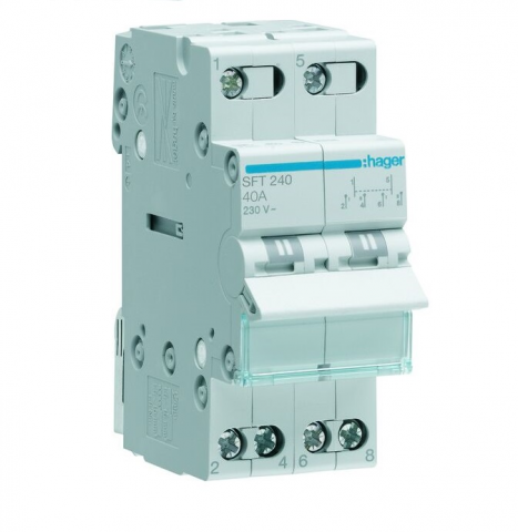 CONMUTADOR MODULAR 2P 40A I-O-II HAGER SFT240