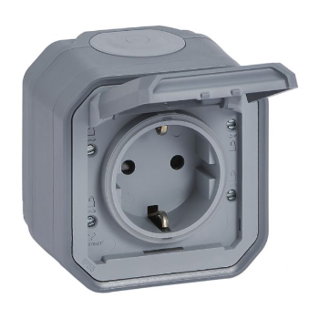 BASE ENCH. LEGRAND PLEXO SUPER. ESTANCO 1 ELE GRIS