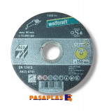 DISCO ABRAS. WOLFCRAFT 115X1.5X22 ALUMINIO