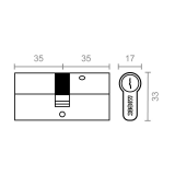 BOMBILLO ABUS X12R410 70 35/35 NIQUEL