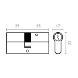 BOMBILLO ABUS X12R410 70 35/35 LATON
