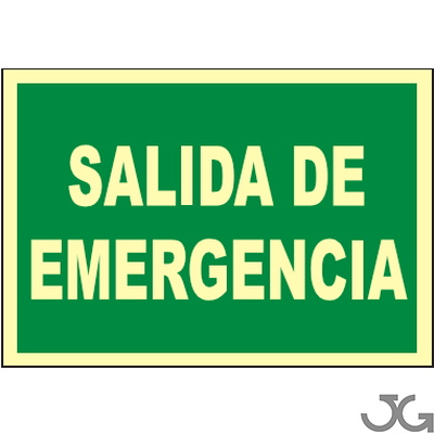 SEÑAL PE 29X21 SALIDA DE EMERGENCIA (LUM.) COFAN