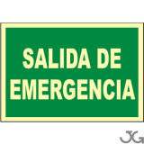 SEÑAL PE 29X21 SALIDA DE EMERGENCIA (LUM.) COFAN
