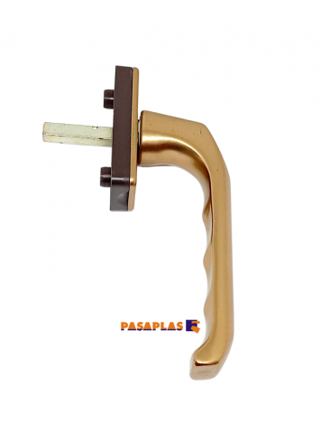 MANIVELA MULTIPUNTO ALUMINIO-PVC DORADA