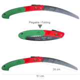 SERRUCHO SAMURAI CURVO PLEGABLE M/PLASTICO 240 mm.