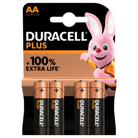 PILA ALCALINA LR03 AAA DURACELL PLUS (Pack-4)