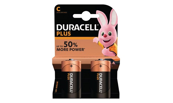 PILA ALCALINA LR14-C DURACELL PLUS (Pack-2)