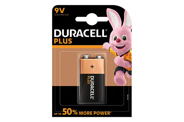 PILA ALCALINA 6F22 9V DURACELL PLUS
