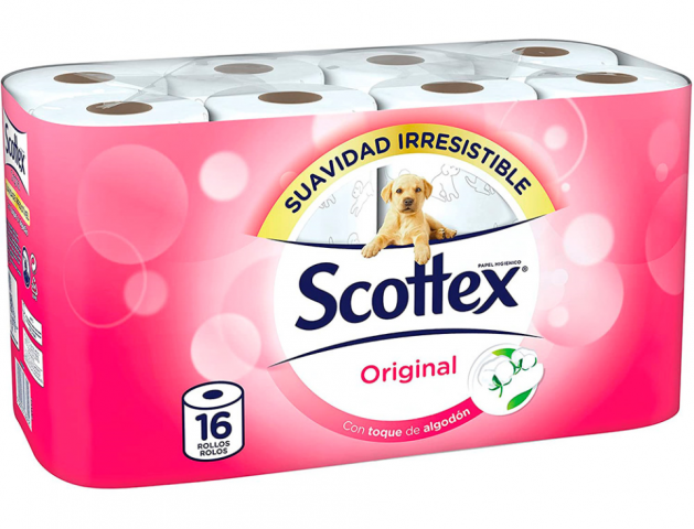 PAPEL HIGIENICO SCOTEX 12+4 ROLLOS