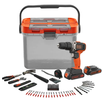 TALADRO ATORN. B&D BC003 2BAT. + ACCESORIOS