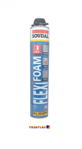 ESPUMA POLIURETANO SOUDAL FLEXIFOAM PISTOLA 750ml.