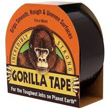 CINTA AMERICANA GORILLA REFORZ. NEGRA 32 m.