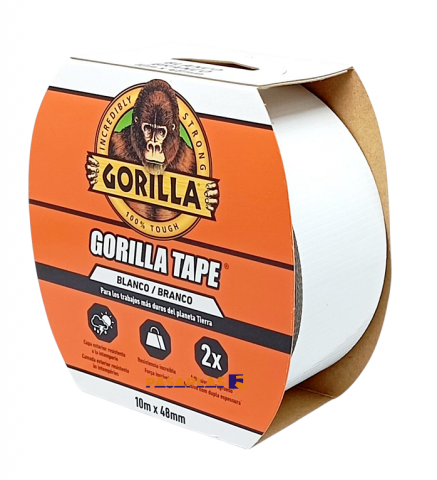 CINTA AMERICANA GORILLA REFORZ. BLANCA 10 m.