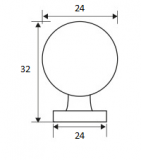POMO NULACVI 25 mm. LATON SATINADO