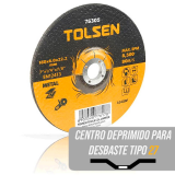 DISCO ABRAS. REPASAR HIERRO 115X6 MM TOLSEN