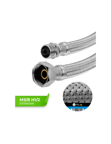 LATIGUILLO INOX. 300 mm. M-3/8XH-1/2 MAURER