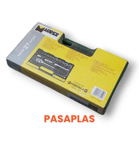 JGO. LLAVES VASO+PUNTAS MAURER 27 Pz. 1/2