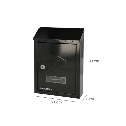 BUZON SATURNIA EXT. 21X30X6,8 NEGRO
