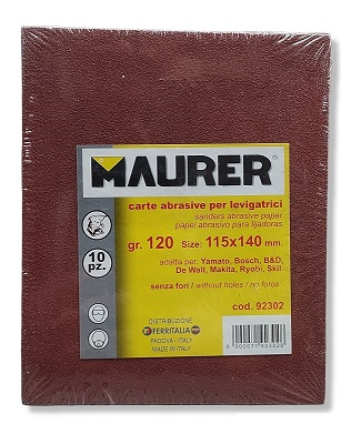 LIJA 114X140 LO180 SIN AGUJEROS 120 (Pack-10)