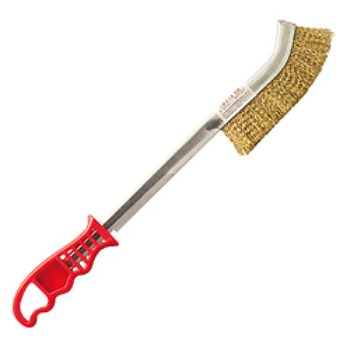 CEPILLO ALAMBRE C/M ROJO ACERO LATON 34cm MAURER
